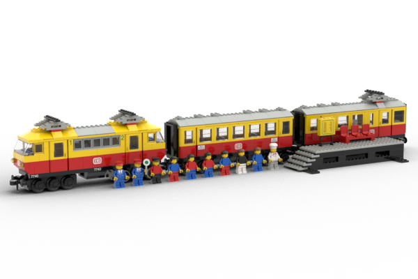 LEGO vintage 12V Trains 7740 Inter-City Passenger Train with original box,  RARE